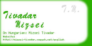 tivadar mizsei business card